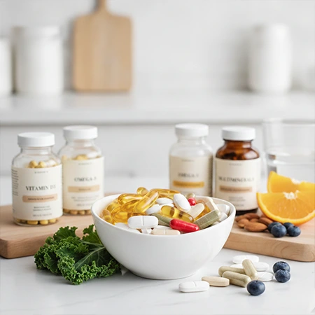 Medical professional assessing and correcting nutritional imbalances that disturb hormone production and daily wellness